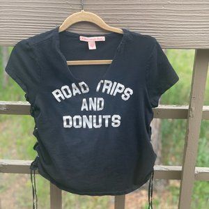 Rebellious One Road Trips and Donuts Side-Tie T-Shirt